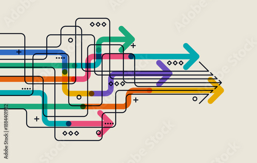 Abstract arrow direction. Technology background. High speed. Hi-tech