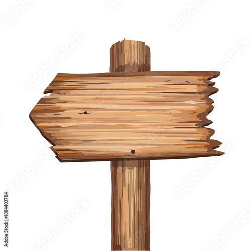 Wooden Direction Signpost Isolated on Background