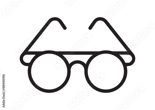 Glasses Line Art Icon, Outline Stock Vector Illustration