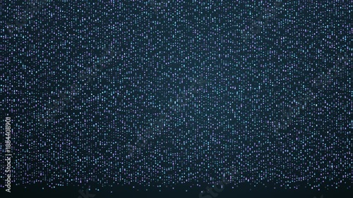 Abstract digital particles swirl in a mesmerizing, cosmic display