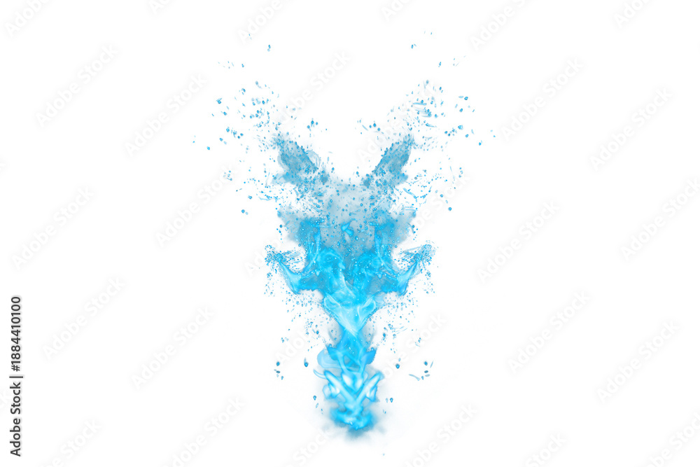 Obraz premium Magical water wand effect.Liquid flow in wand style effect