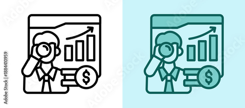 Financial Projection whitegreen icon