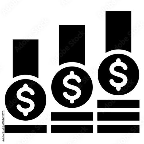 Bar Graph Money Icon