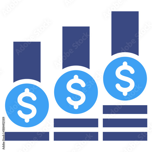 Bar Graph Money Icon