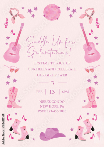 Saddle Up for Galentine’s | Pink Boots & Besties | Galentine’s Rodeo Night | Cowgirls & Cupid | Boots, Bows & Besties | Wild West Galentine’s Bash
