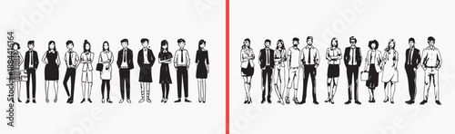 Happy Girl Character Cartoon Illustration, Cute Female Child Sketch Art Design, Hand Drawn Kid Doodle Vector Clipart, Adorable Little Girl Graphics Bundle, Simple Children Drawing Stock Art Set, Playf