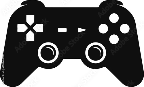 Game controller icon on white background