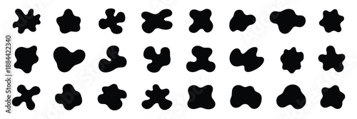 Set of abstract organic blob shapes in vector format, top ranked smooth liquid silhouettes for premium modern design backgrounds, posters, ui elements, and elite creative projects.