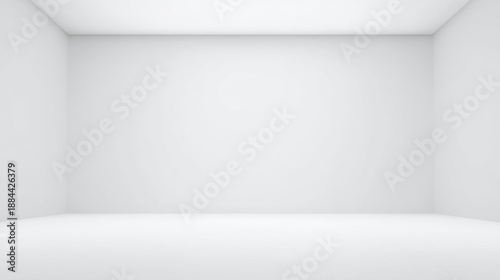 Wallpaper Mural Empty minimalist room with plain white walls and floor, spacious and bright for creative interior design ideas Torontodigital.ca