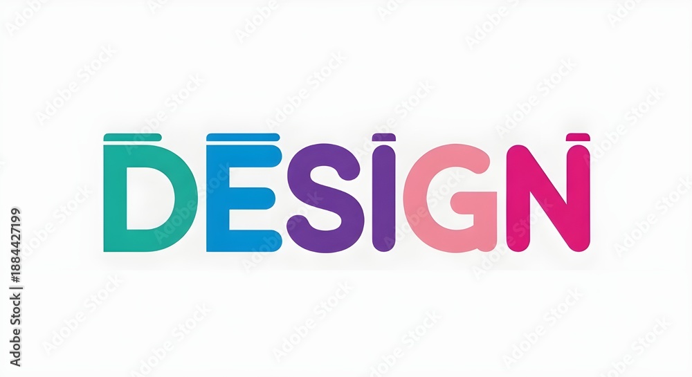 Fototapeta premium Colorful and creative design text in a vibrant modern typography style on white