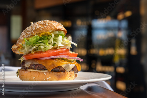 Cuadro en lienzo Restaurant Cheeseburger