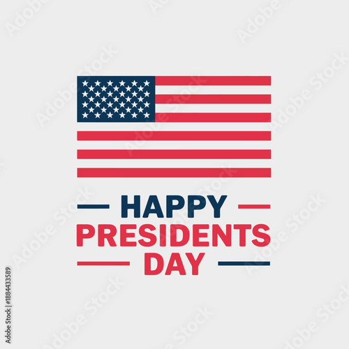 Celebrate presidents day with pride isolated on white background, Vector, illustration
