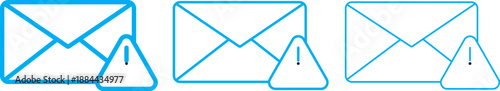 Email phishing icon. A linear style icon representing phishing email