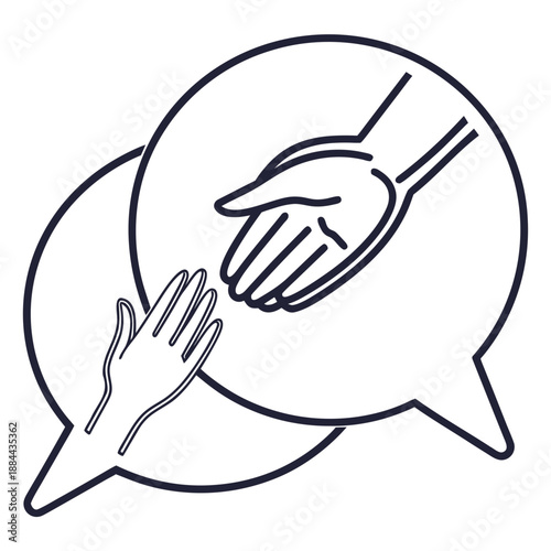 Mental Health Support Icon - Psychological Care Vector