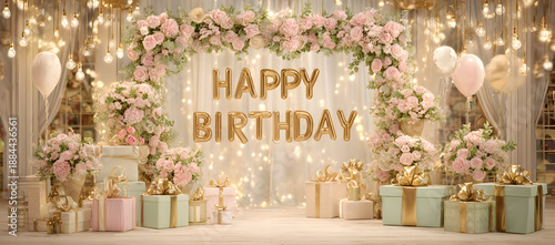 Decorative background in beige colour for celebration 
