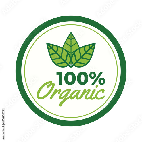 100 percent organic stamp, 100 percent natural logo design