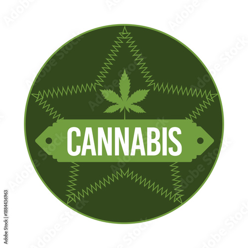 Cannabis product icon, CBD brand Logo