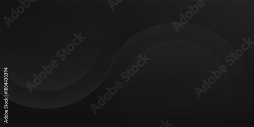 Dark black background abstract 3D geometric with wave effect decoration. Vector illustration