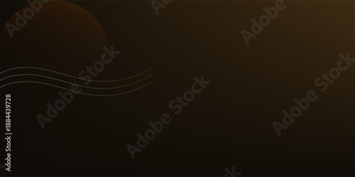 Abstract Luxury Black and Gold Background with Wavy Lines
