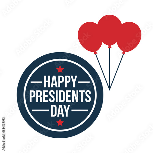 Celebrate presidents day with joy isolated on white background, Vector, illustration
