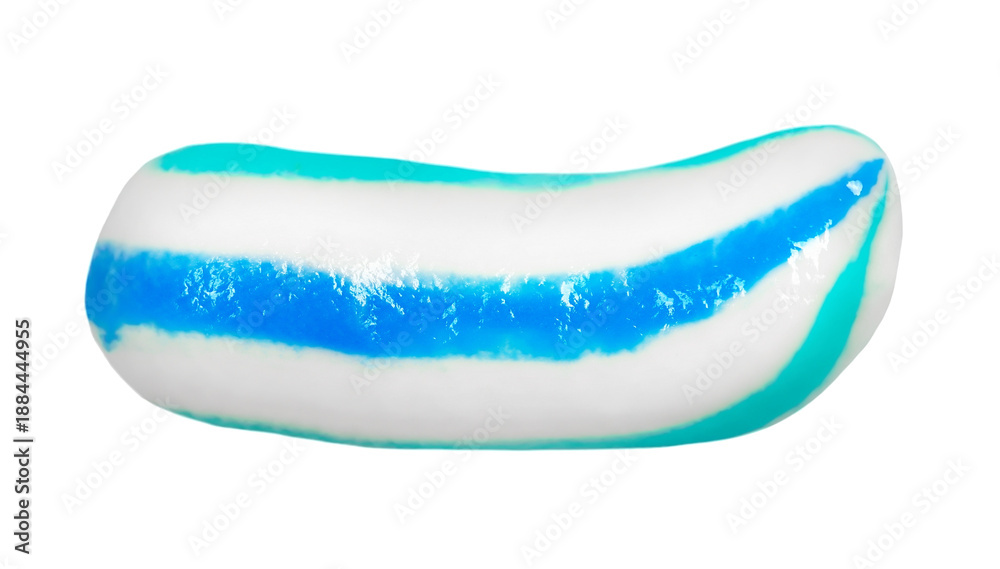 Fototapeta premium Blue cyan toothpaste isolated on white background, clipping path, macro