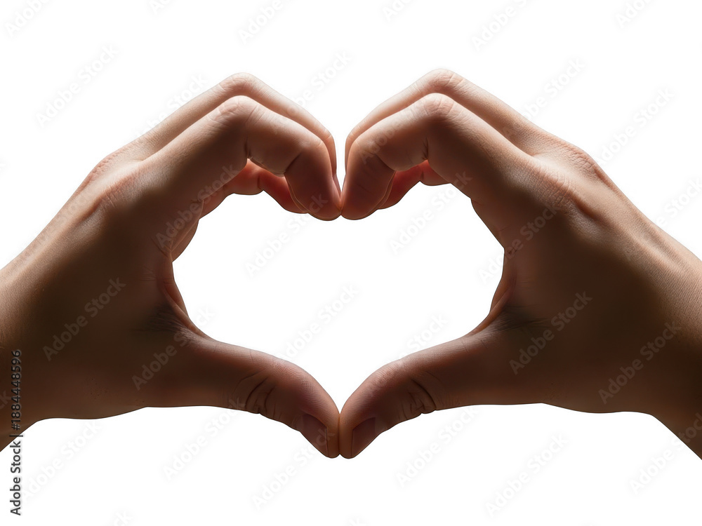 Obraz premium Symbolic gesture of love and affection with hands forming a heart