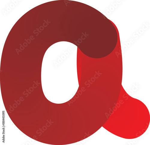 A vibrant 3D red glass number zero digit stands as a glossy numeric sign and icon featuring a polished crystal texture for modern alphabet and type design illustration