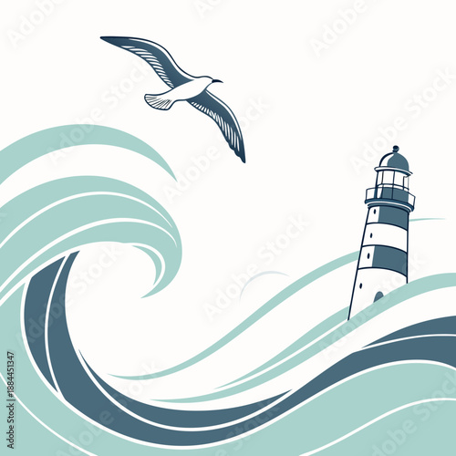 lighthouse on the sea