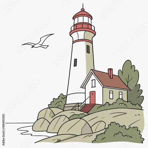 lighthouse on the island