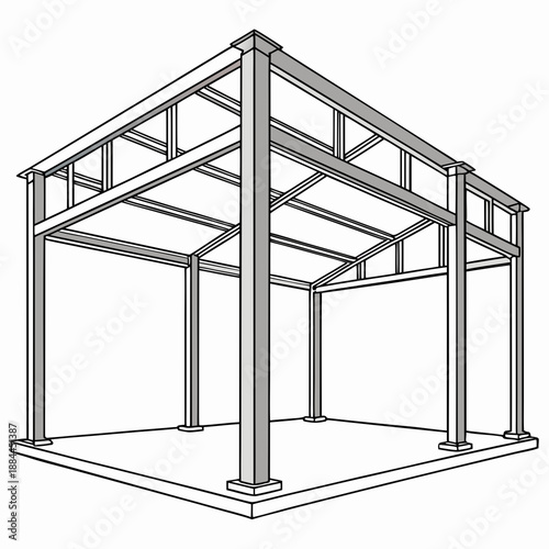 blank billboard isolated on white background