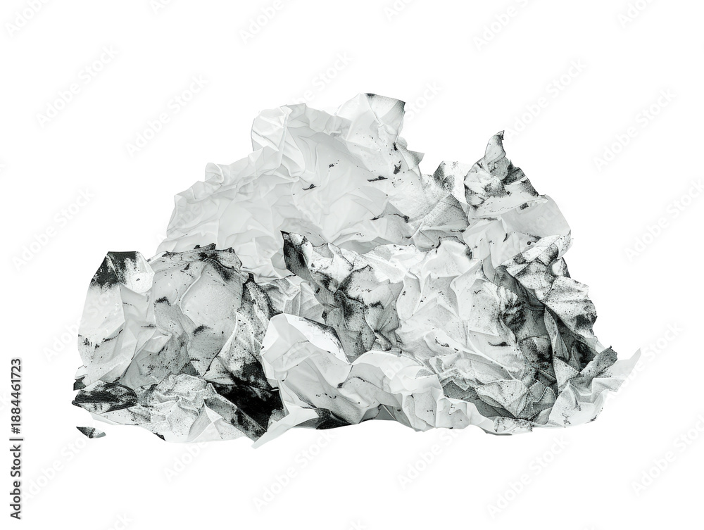 Obraz premium Wrinkled Silver Paper Texture