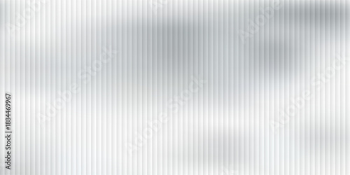 Vector ribbed glass texture background. Light grey white ribbed glass. Mesh gradient. acrylic ribbed bath surface
