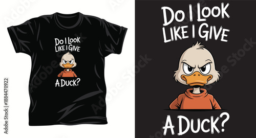 Duck graphic vector T shirt design print.
