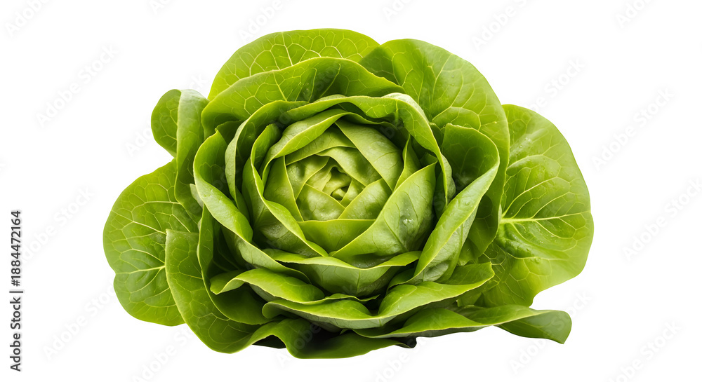 Obraz premium Fresh green lettuce isolated on transparent background