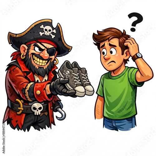Pirate's Puzzling Present: A Pair of Sneakers