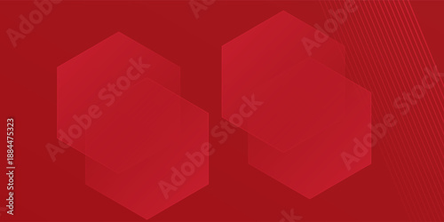 Abstract lines pattern technology on red gradients background simple design