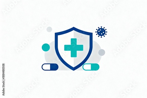 Leprosy disease medical awareness icon in flat vector style