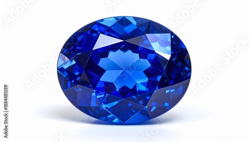 Faceted Blue Sapphire Gemstone in Oval Cut Showcasing Jewelry Design, Gemology, and Brilliant Optical Properties