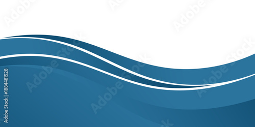Tableau sur toile Blue curve line vector background overlap layer paper on white space for text an