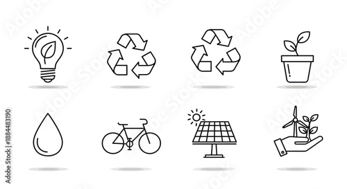 Sustainable living icons