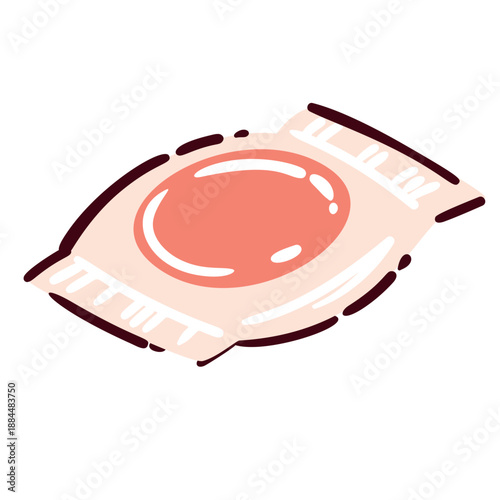 Hotel bathroom soap for guest amenities and room service, hygiene accessory for hotel bathroom and hospitality interior, soap bar for washing and personal care, cartoon doodle vector illustration.