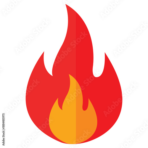 Fiery Emblem: A vibrant, stylized illustration of a flickering flame, symbolizing energy, passion, and transformation.