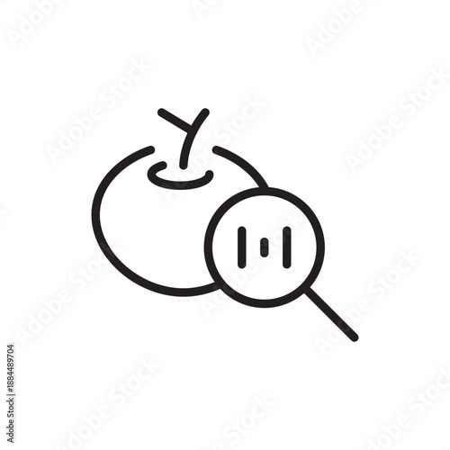 Farm traceability icon. Food safety and supply chain transparency, representing digital crop tracking, barcode origin verification, agricultural provenance, and precision agritech quality control.