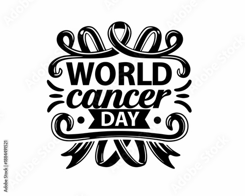 World Cancer Day Vector Graphic, Fight Cancer Campaign and Ribbon Awareness Concept