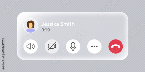 Photography Liquid glass notification push on transparent background