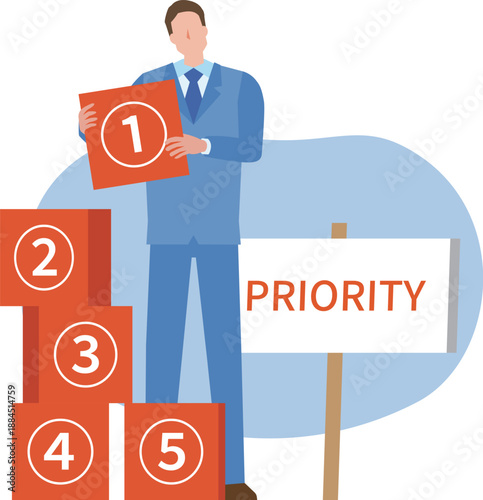 優先順位を考える男性