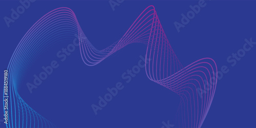Blue and purple violet vector abstract particles soundwave background.vector illustration.