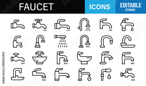 Fantasy wizard outline icon set with magic items and spells