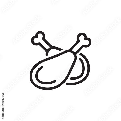 "Chicken Drumsticks Meat Icon"