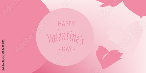 Happy valentines day with hearts and clouds paper craft on pink background. love for happy  valentine's day greeting card. poster, flayer . bussines, website
